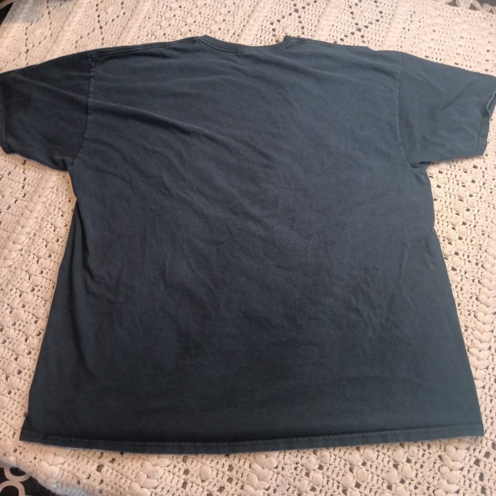 Vtg 90s Fruit Of The Loom Wolf Graphic Tee Shirt Mens 2XL Nature Aztec Native - Picture 8 of 8